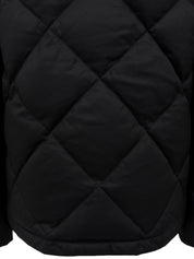 Logo Button 2-Way Down Coat in Black