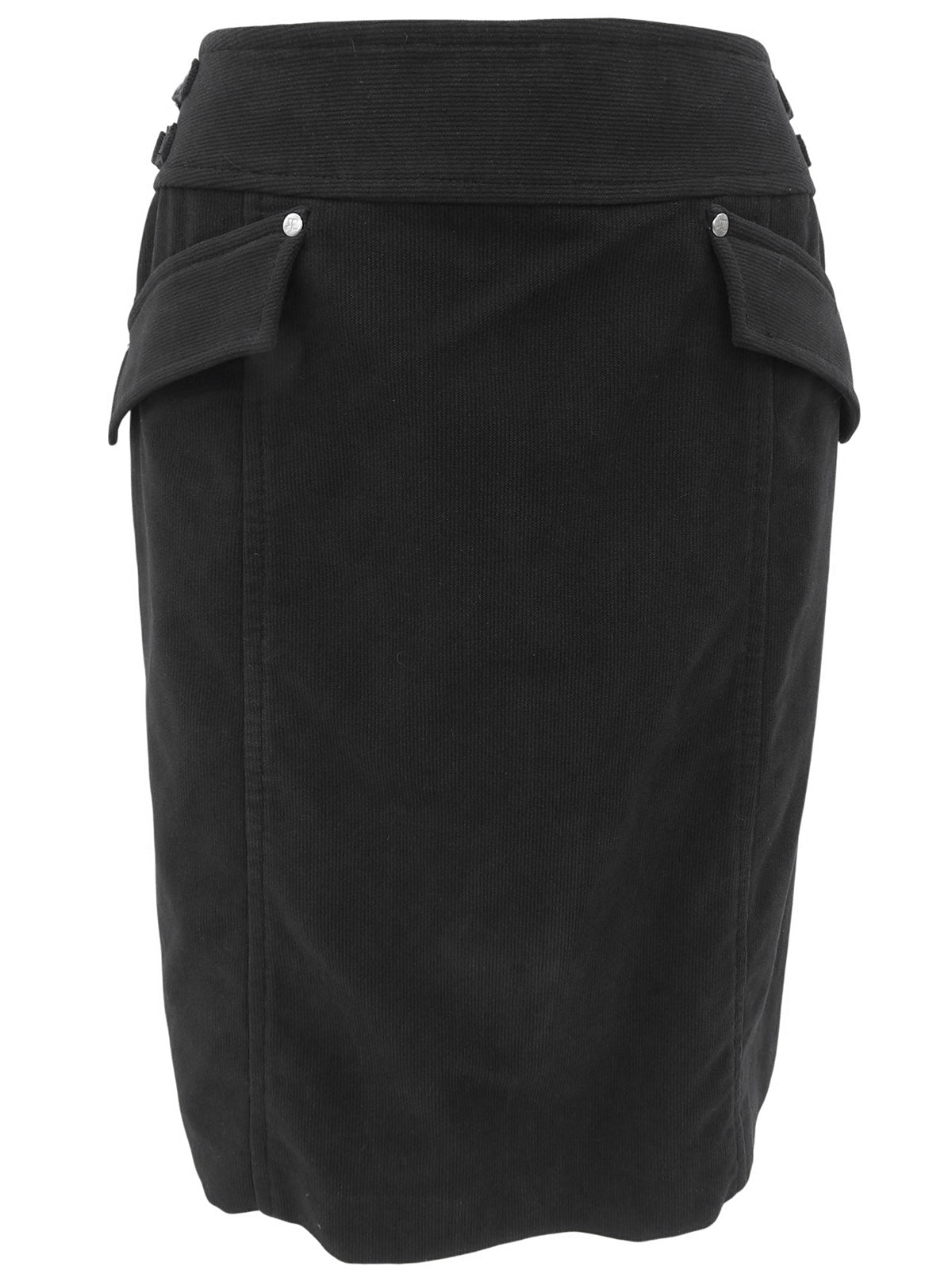 ロゴボタンスカート ブラック