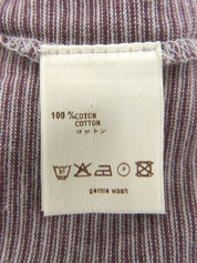 Border pattern logo embroidered polo shirt in gray/purple