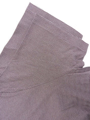 Border pattern logo embroidered polo shirt in gray/purple