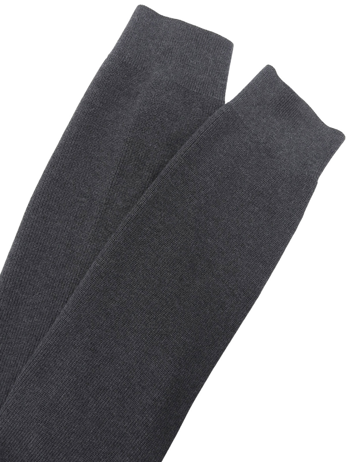 Logo-embossed shawl neck knit sweater in charcoal gray