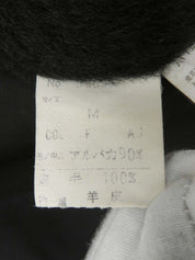 アルパカレザーコンビコート #M ブラック