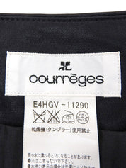 フラワーパターンタイトスカート ブラック