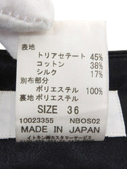 フラワーパターンタイトスカート ブラック