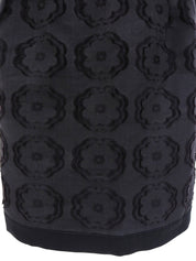 フラワーパターンタイトスカート ブラック