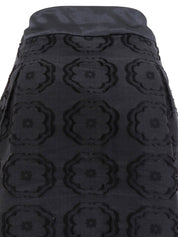フラワーパターンタイトスカート #36 ブラック