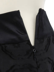 フラワーパターンタイトスカート #36 ブラック