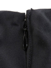 フラワーパターンタイトスカート ブラック