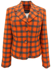 Check Pattern Jacket #40 Orange/Multi