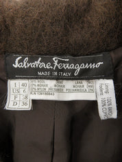 棕色马海毛外套