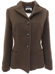 棕色马海毛外套