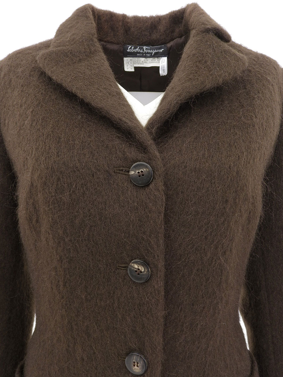 棕色马海毛外套