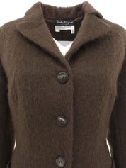棕色马海毛外套