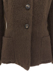 棕色马海毛外套