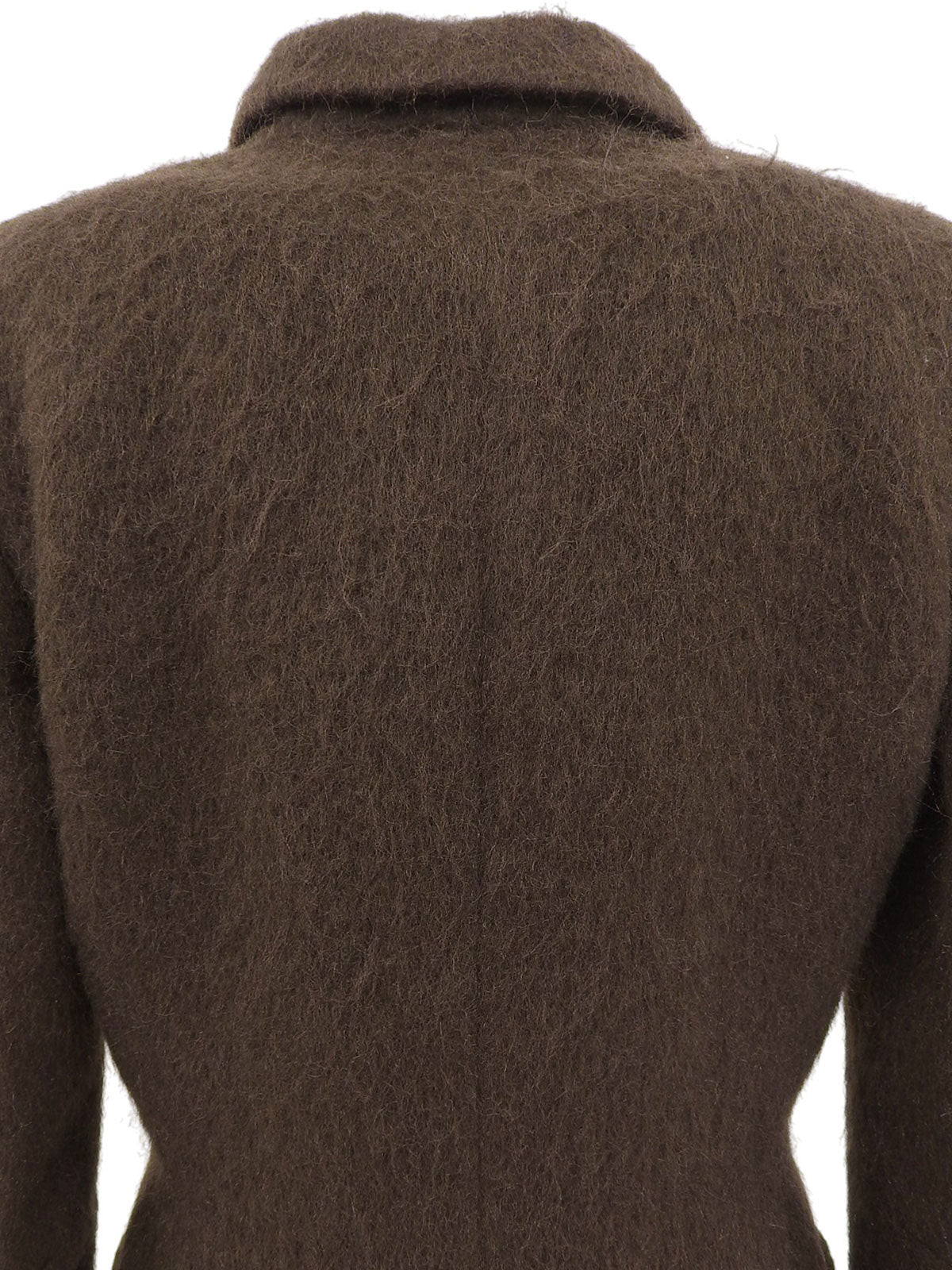 棕色马海毛外套