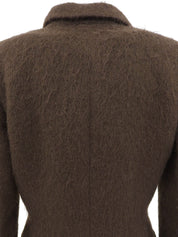 棕色马海毛外套