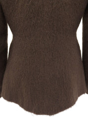 棕色马海毛外套