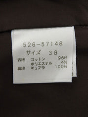 Velour Stripe Pattern Jacket Brown