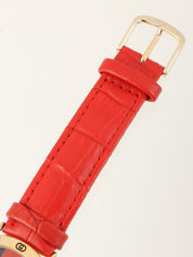 Shelly 圆形 Logo 表盘腕表 红色/金色