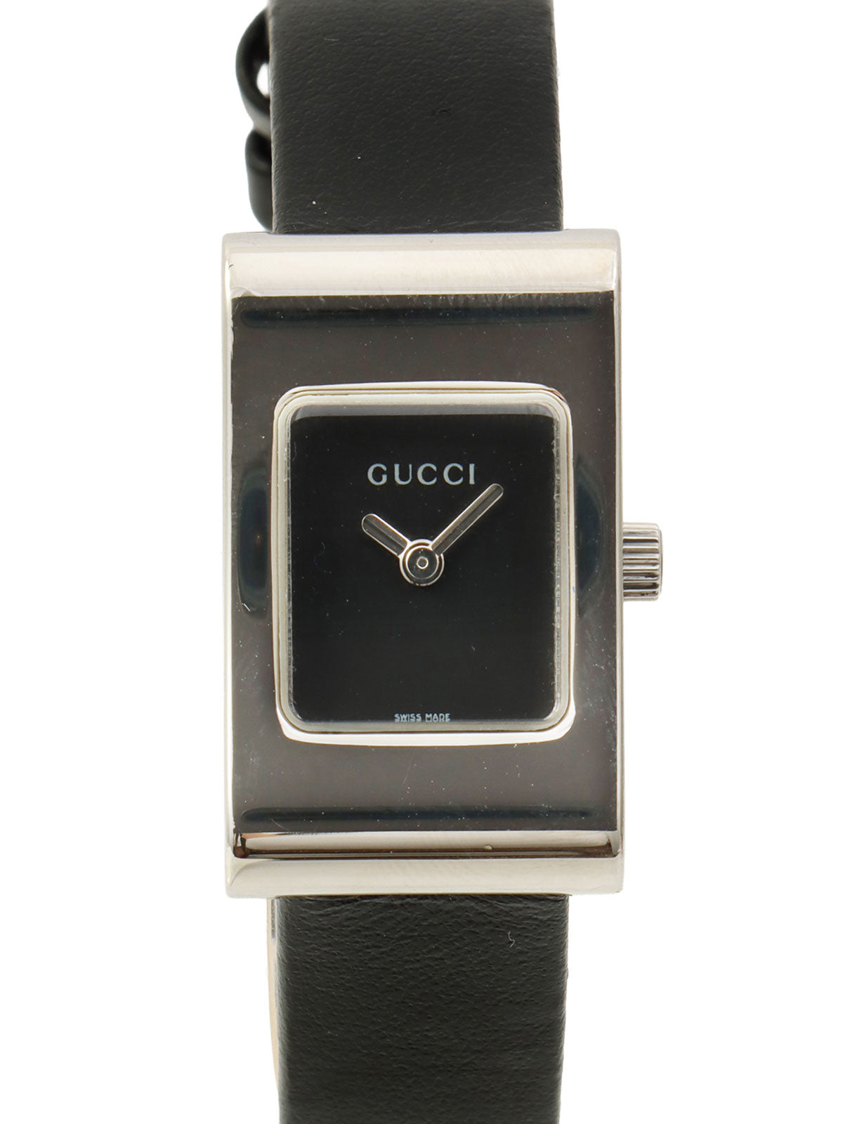 スクエアロゴフェイスウォッチ シルバー/ブラック