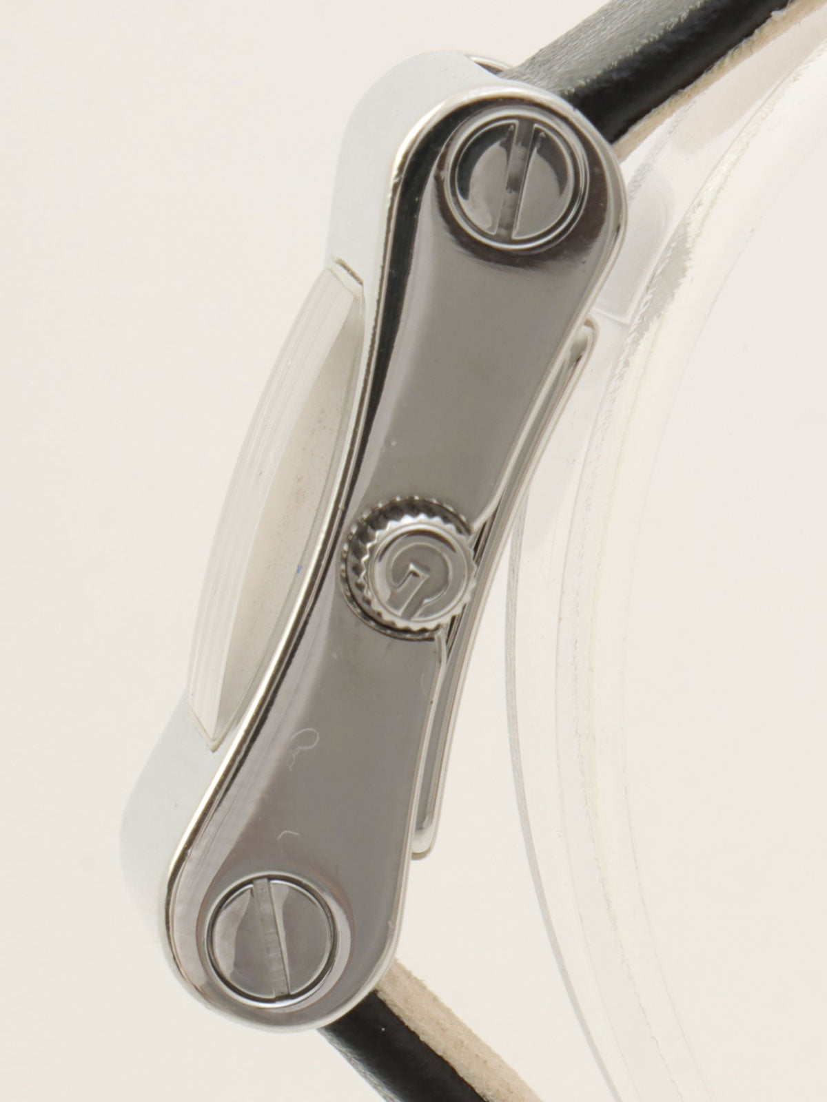 スクエアロゴフェイスウォッチ シルバー/ブラック