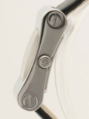 スクエアロゴフェイスウォッチ シルバー/ブラック