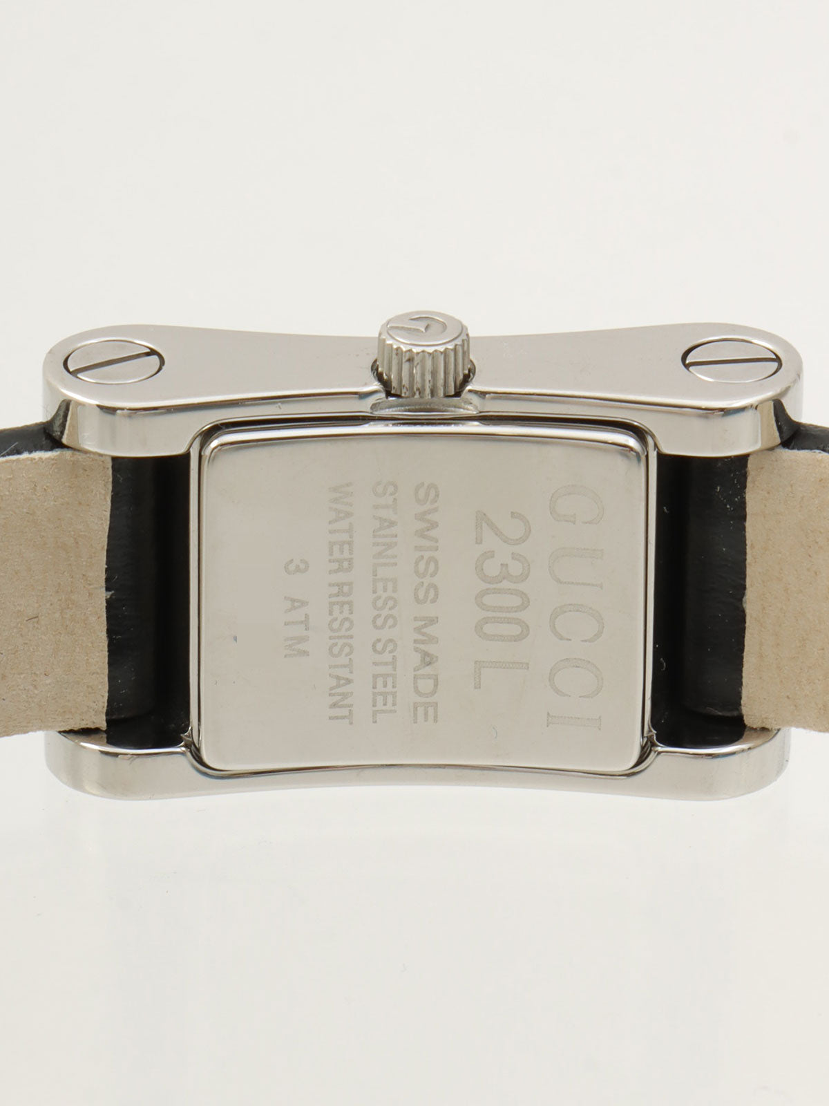 スクエアロゴフェイスウォッチ シルバー/ブラック