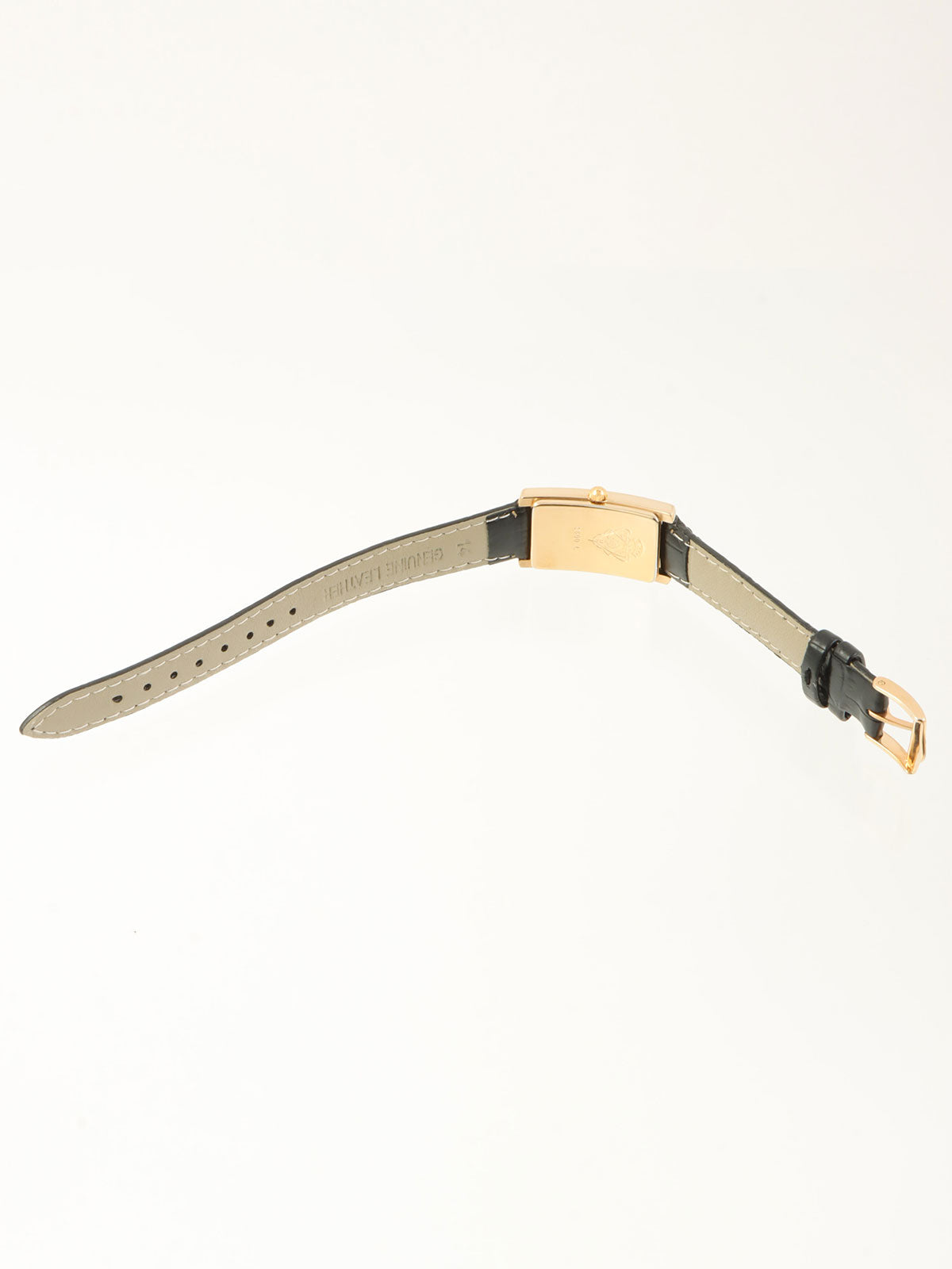 矩形表盘 Logo 手表 金/黑色