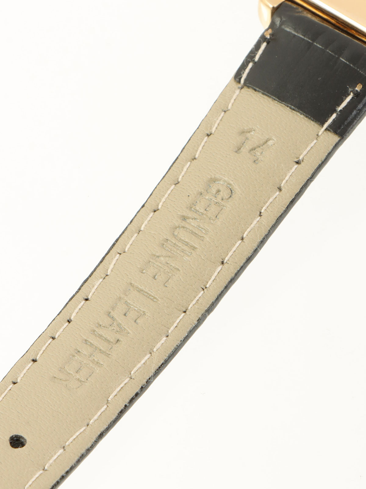 矩形表盘 Logo 手表 金/黑色