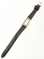 矩形表盘 Logo 手表 金/黑色