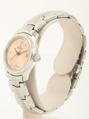 ラウンドロゴフェイスウォッチ シルバー/ピンク