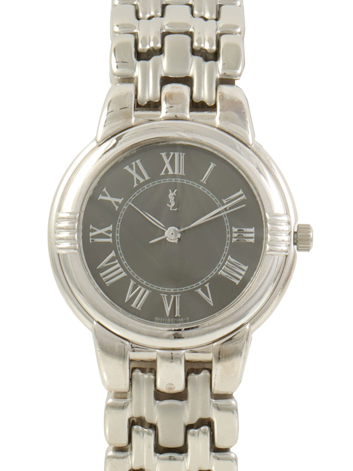 ラウンドロゴフェイスウォッチ シルバー/ブラック