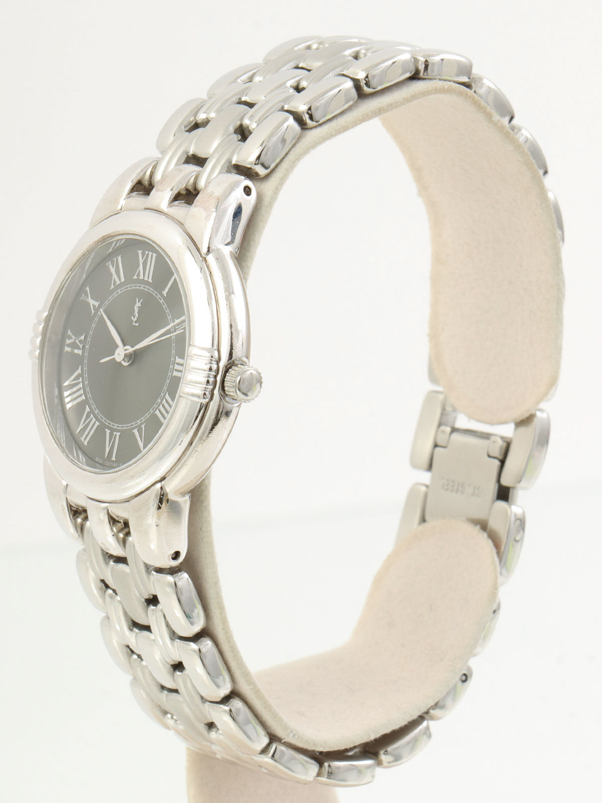 ラウンドロゴフェイスウォッチ シルバー/ブラック