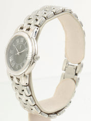 ラウンドロゴフェイスウォッチ シルバー/ブラック