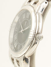 ラウンドロゴフェイスウォッチ シルバー/ブラック