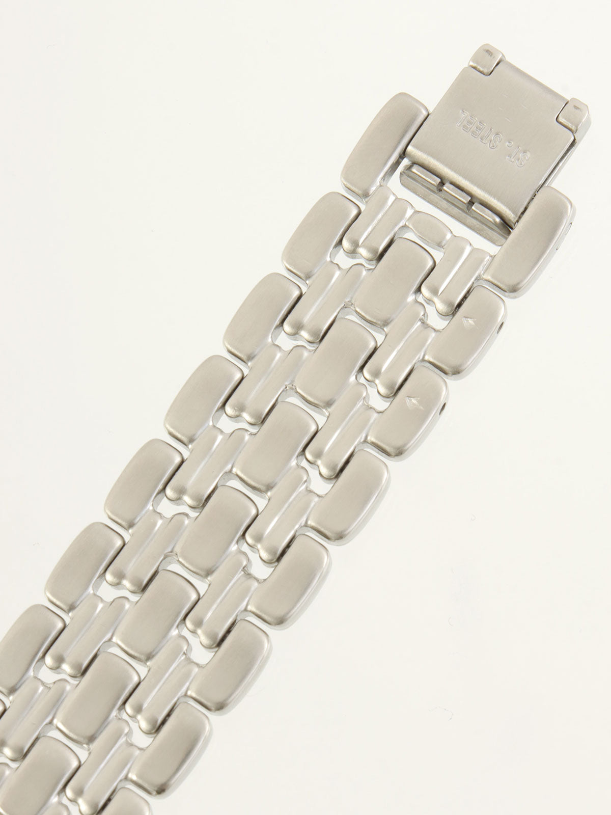 Round Logo Face Watch Silver/Black