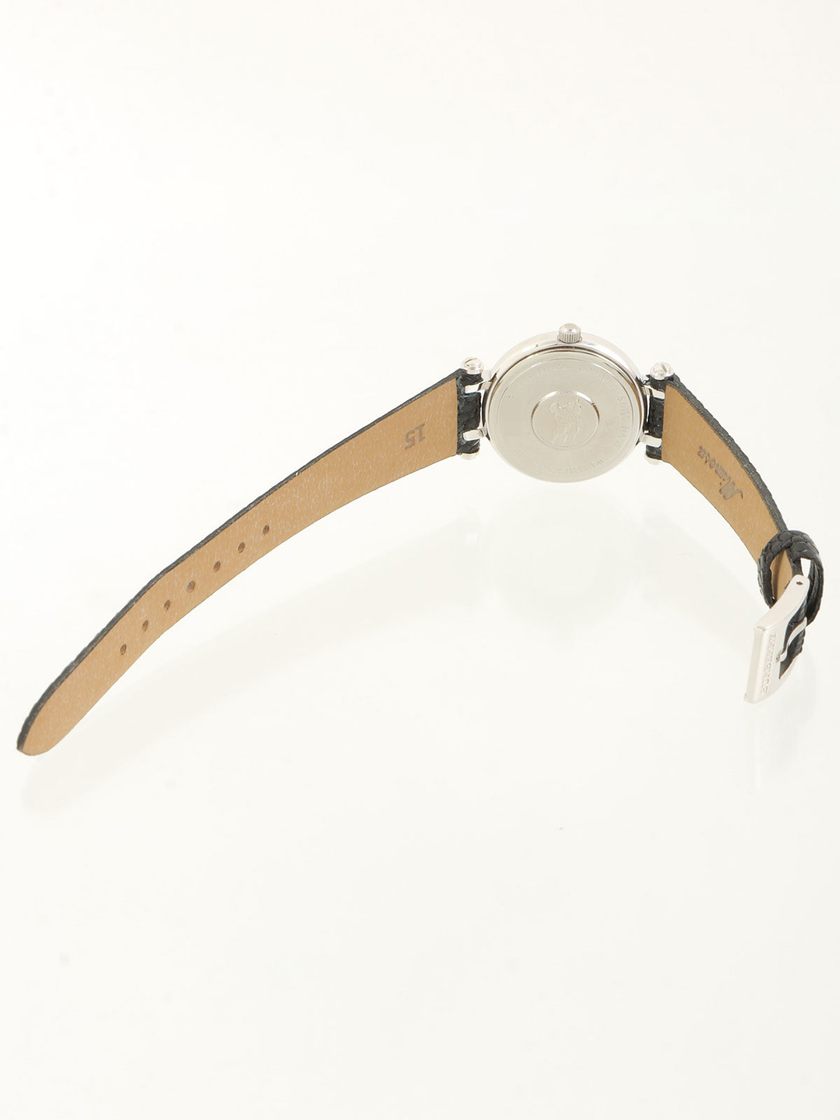 ラウンドロゴフェイスウォッチ ブラック/シルバー