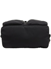 Nylon Logo Plate Backpack in Black