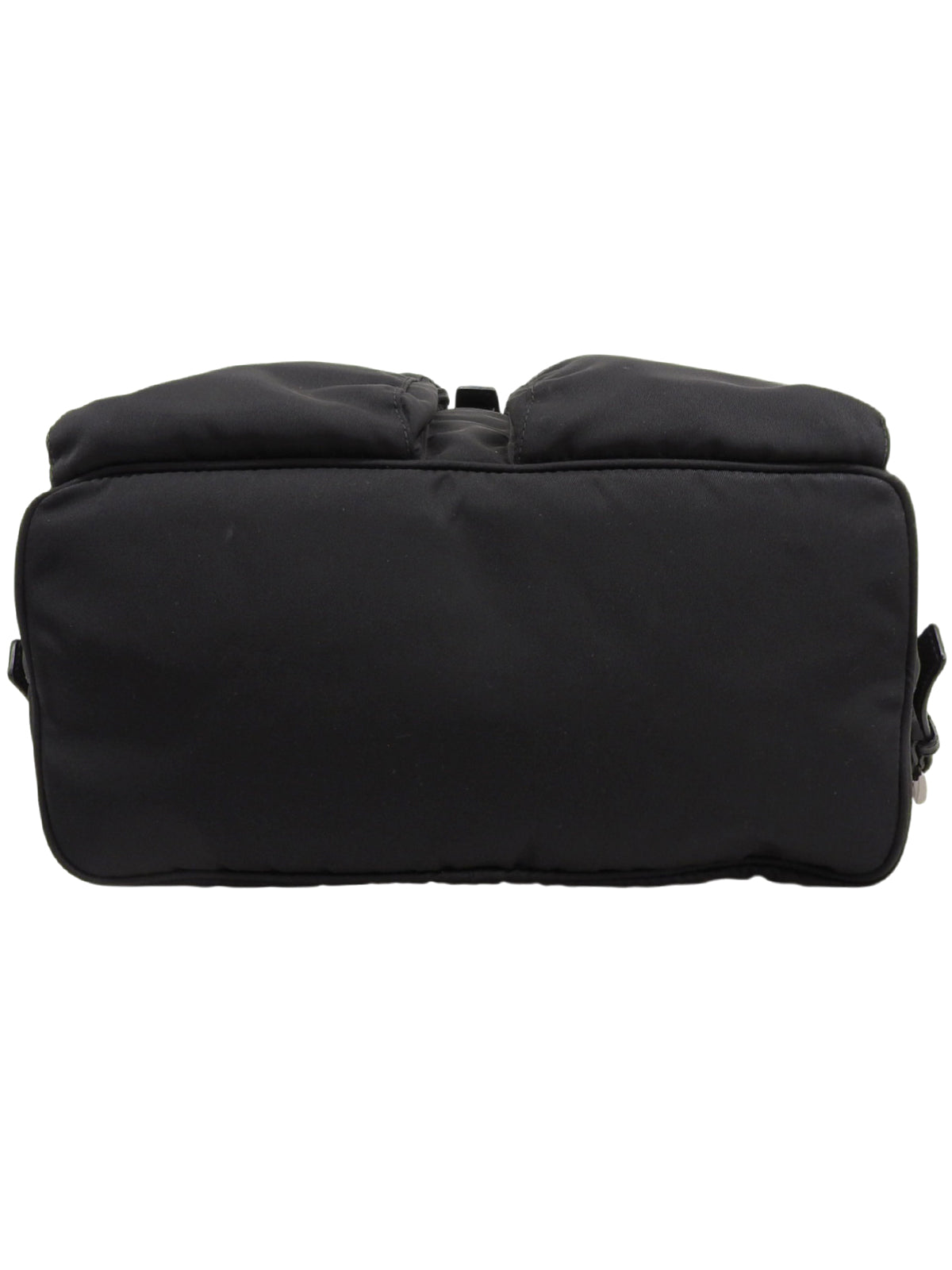 Nylon Logo Plate Backpack in Black