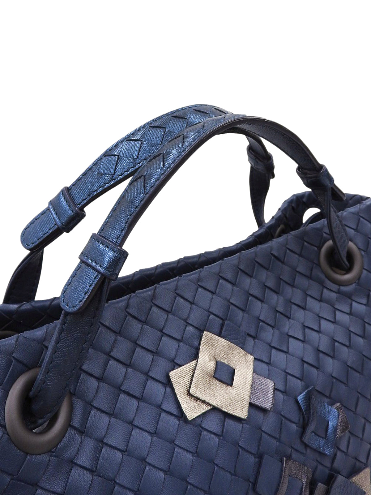 Intrecciato Kaleidoscope Handbag in Blue