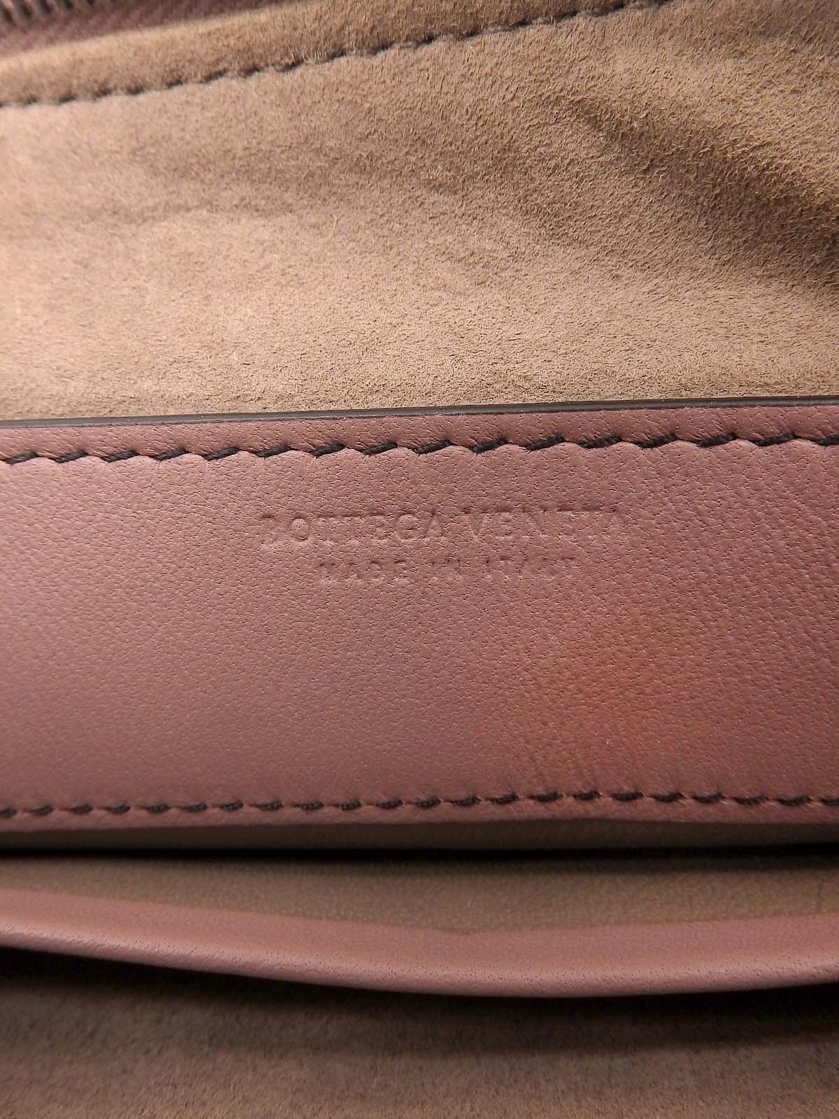 パイソンレザーコンビチェーンショルダーバッグ ピンク