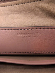 パイソンレザーコンビチェーンショルダーバッグ ピンク