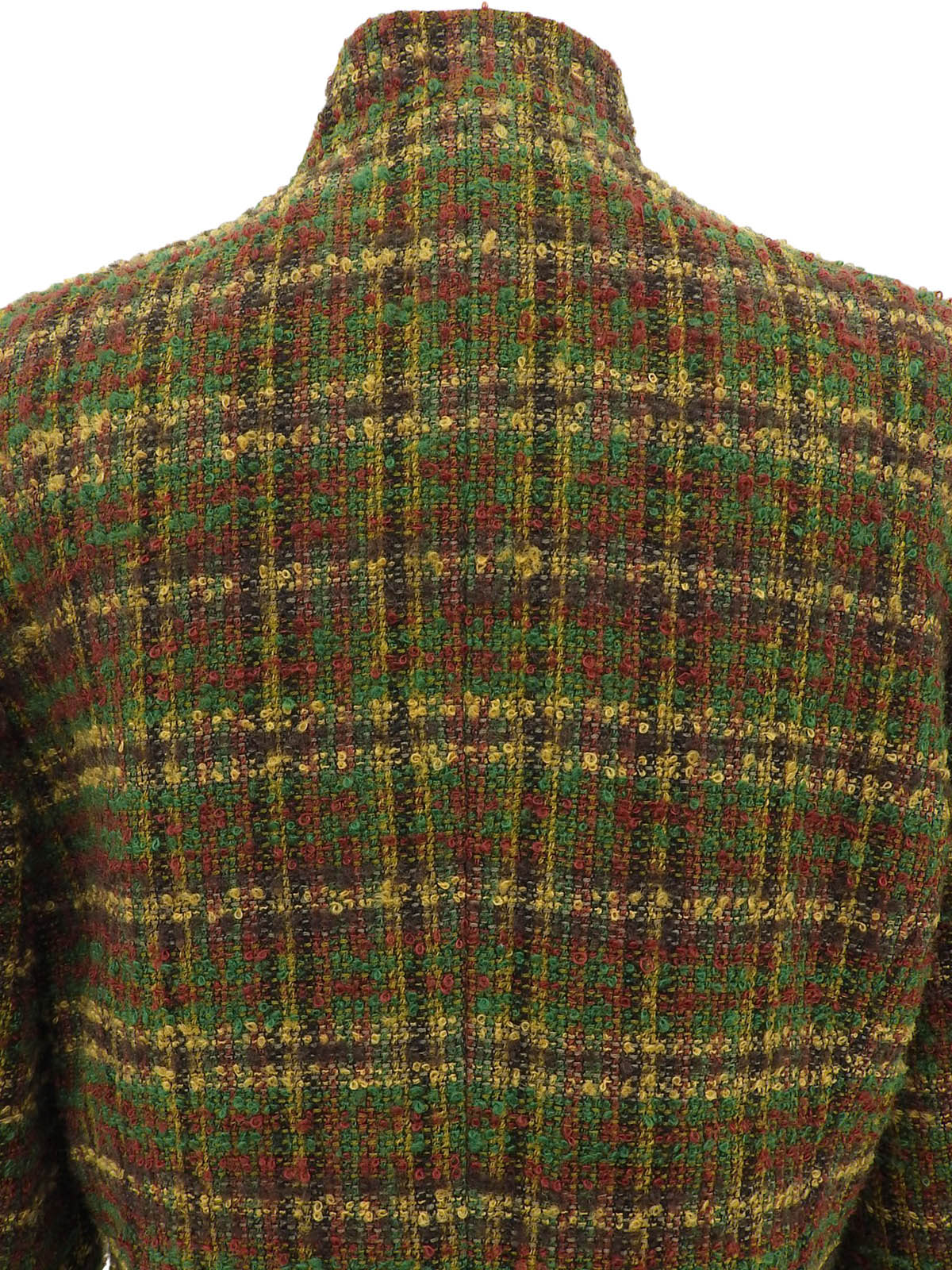 ツイードチェックパターンジャケット グリーン/マルチ