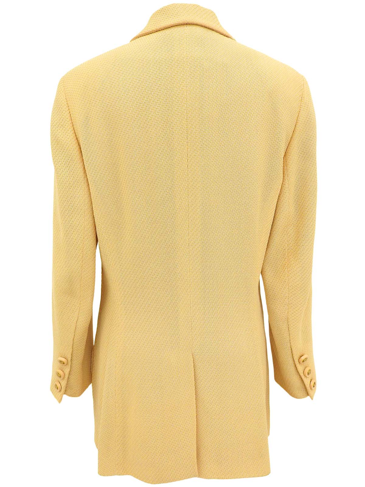 Yellow Macadam Button Jacket