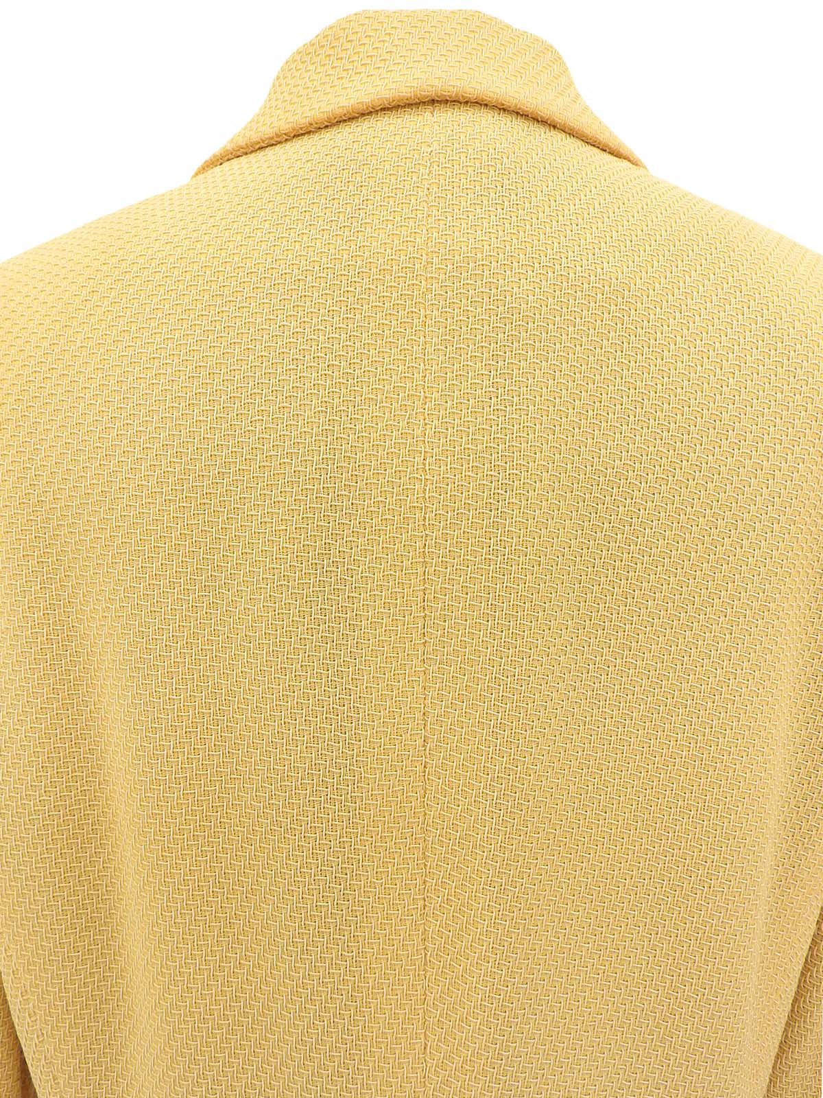 Yellow Macadam Button Jacket