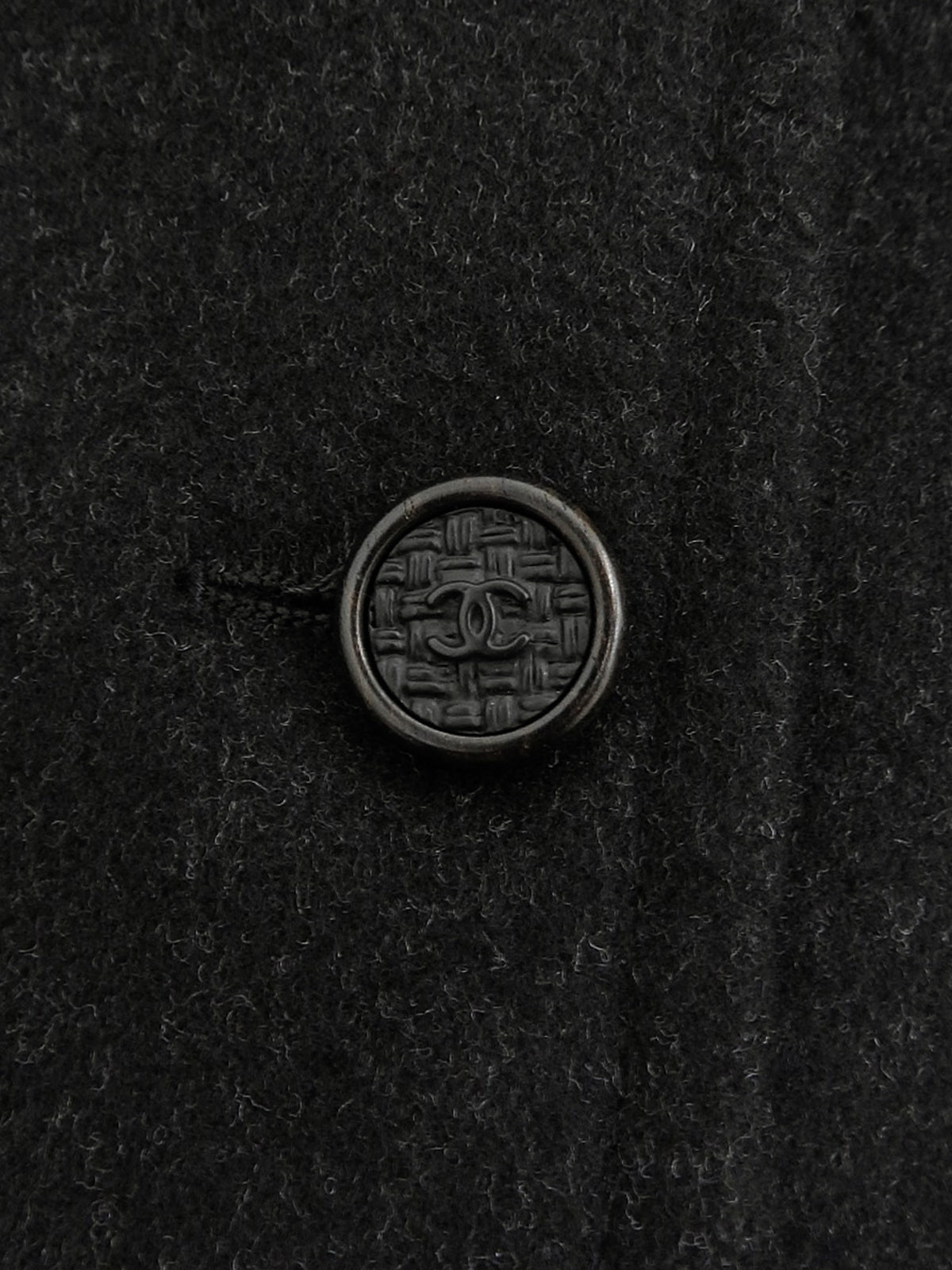 2005年製 CCマークボタンロングコート #42 チャコールグレー