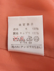 ウールロゴボタンダブルブレストコート ピンク