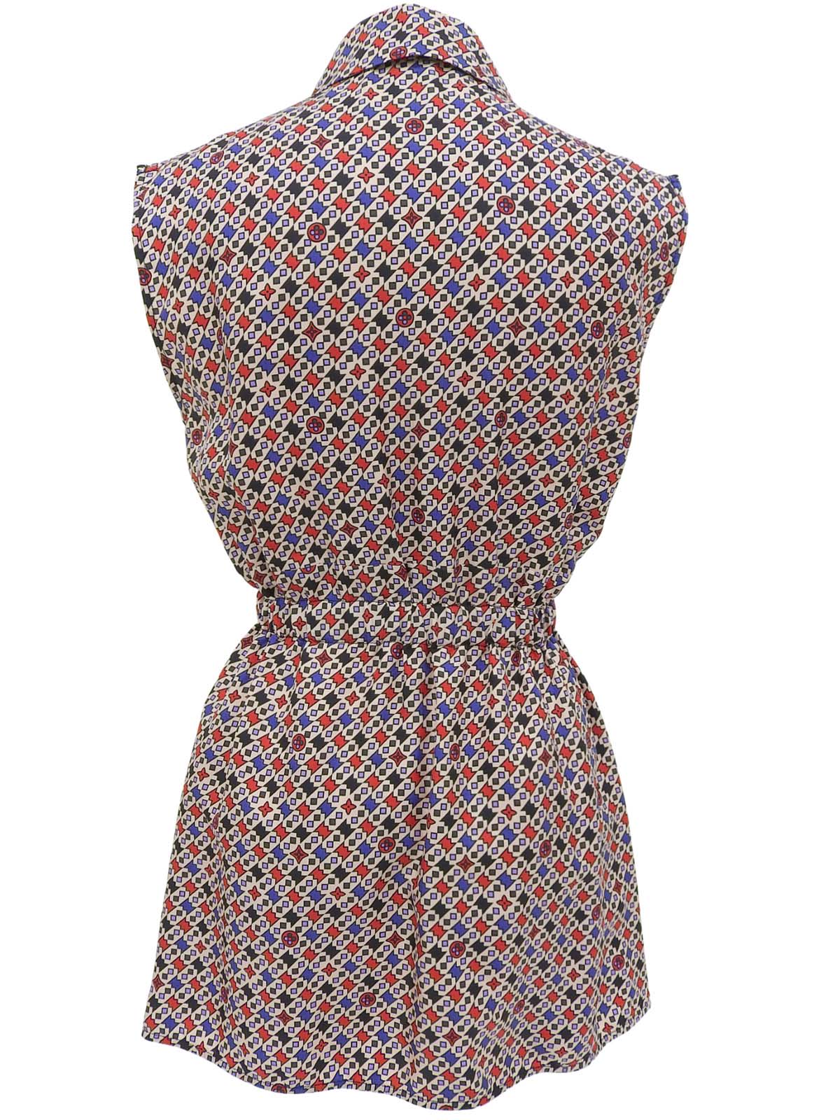 Monogram Pattern Sleeveless Shirt, Multi