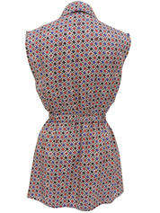 Monogram Pattern Sleeveless Shirt, Multi