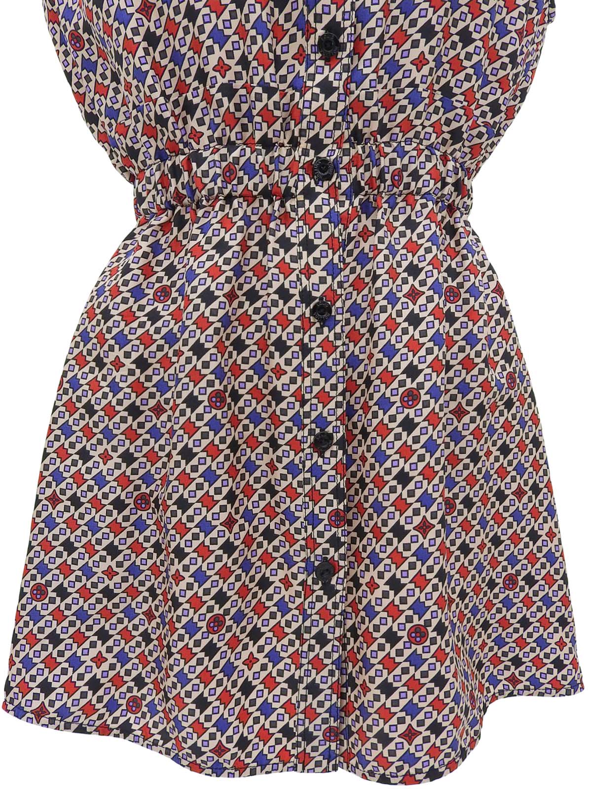 Monogram Pattern Sleeveless Shirt, Multi